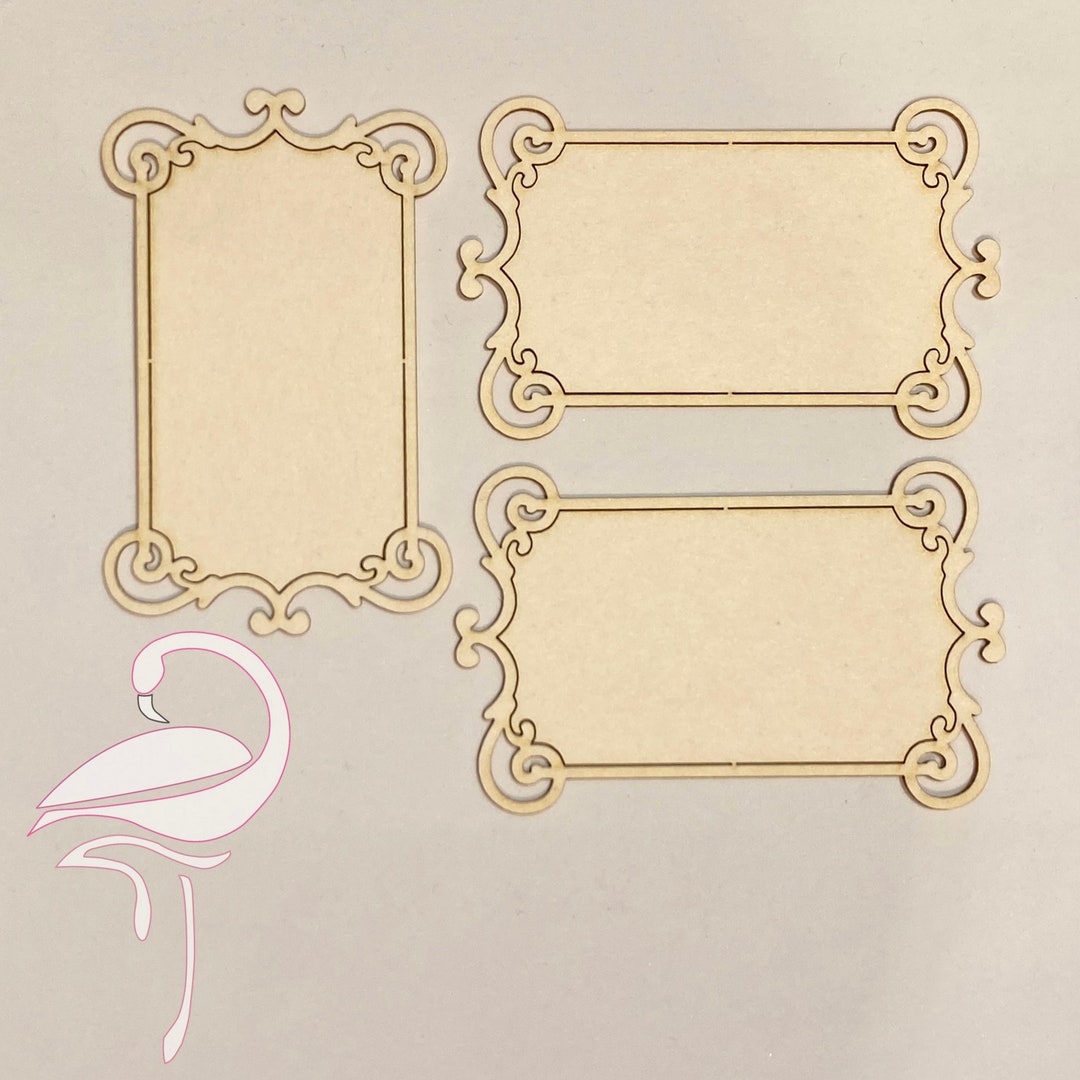 Rectangular Cardboard Frame Rectangular Frame With Signboard White Cardboard 1.5mm Thick X 3 - Etsy
