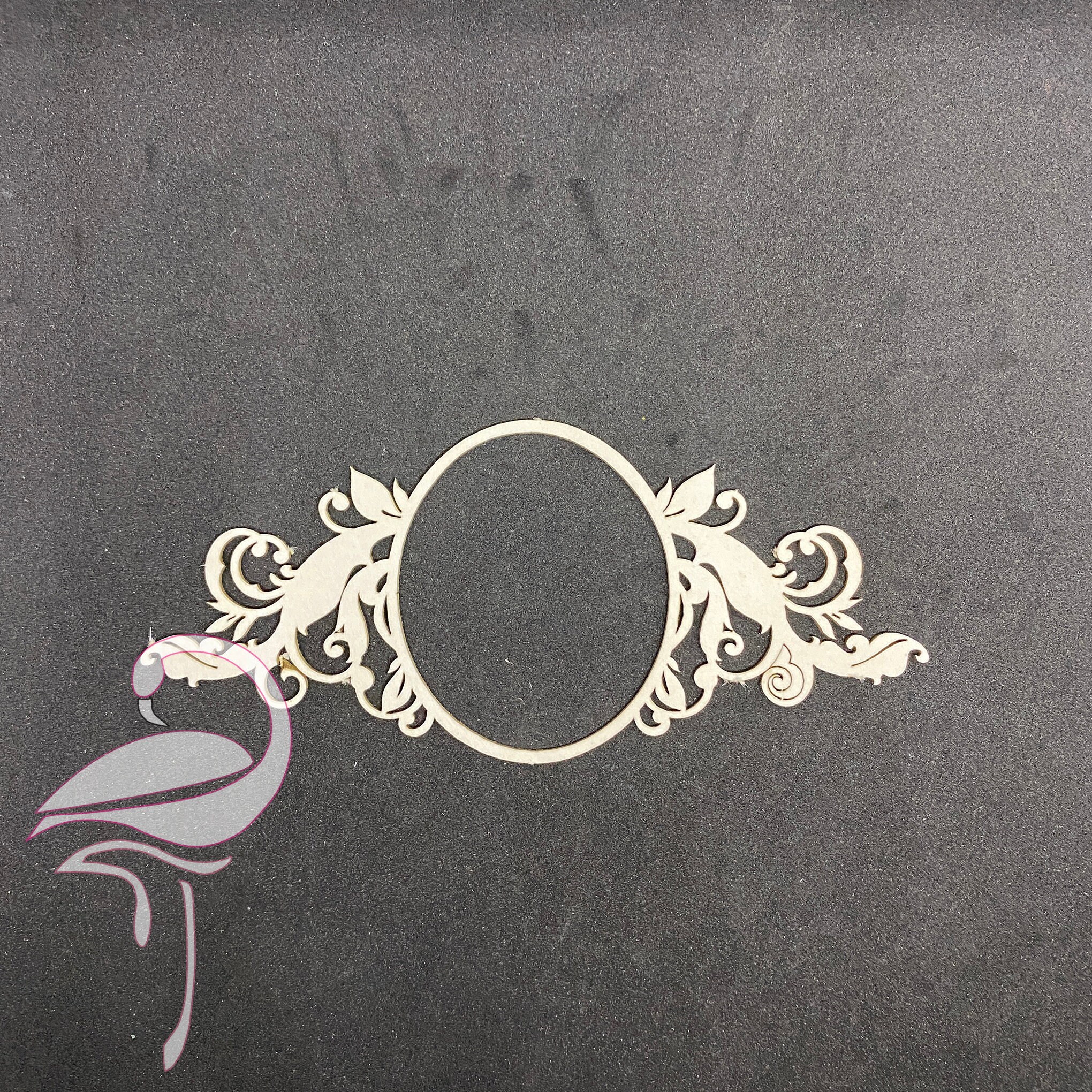 Large oval frame with leaves 137 x 60mm Etsy