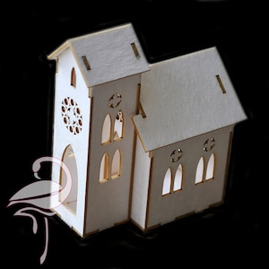 Iglesia 3D - 65mm de alto - cartón de 1 mm de espesor