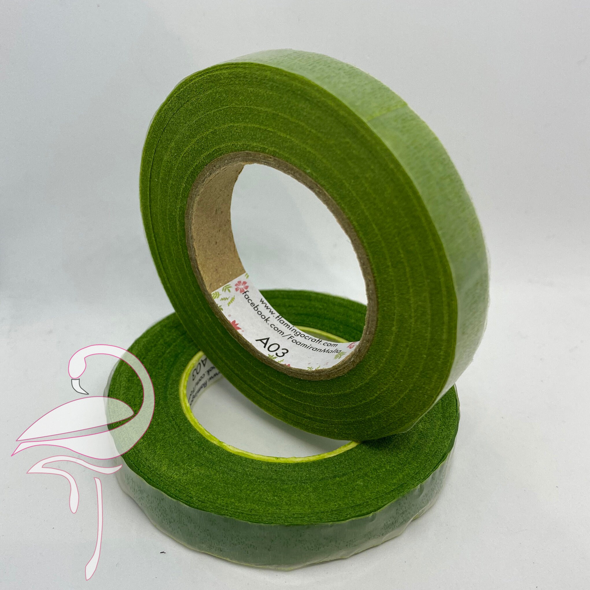 Fiveseasonstuff 2 Rolls 60 Yards moss Green Floral Tapes Making