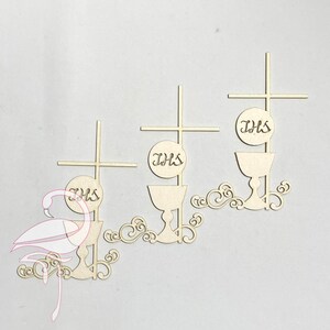 Calice avec hostie et croix - 80 x 58 mm x 3 pièces