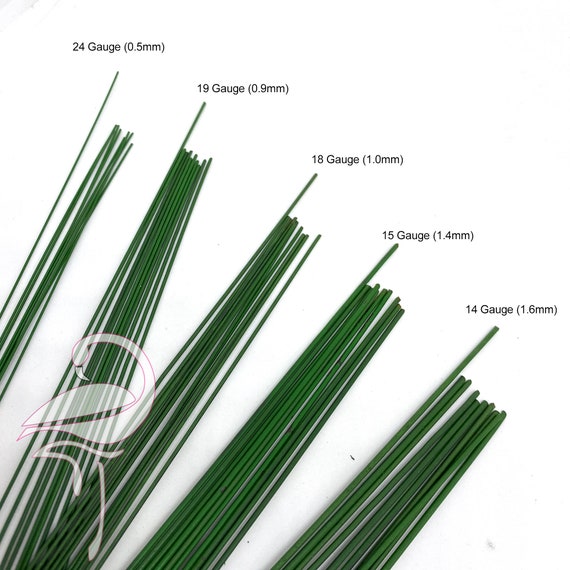 Florist Wire Plastic Covered 18 Gauge 1.0mm Green 