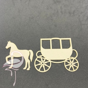 Hochzeitswagen mit Pferd x 3 Sets