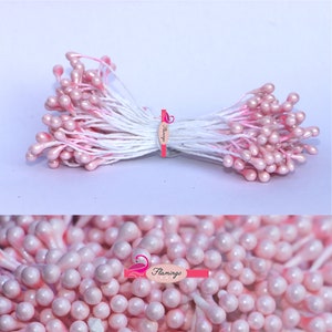 Staubgefäße Pearl Pale Pink 3mm Code 006 - Packung mit 100