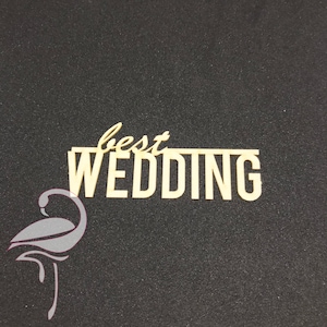 Best Wedding - 31 x 71 mm - cartón blanco de 1 mm de espesor