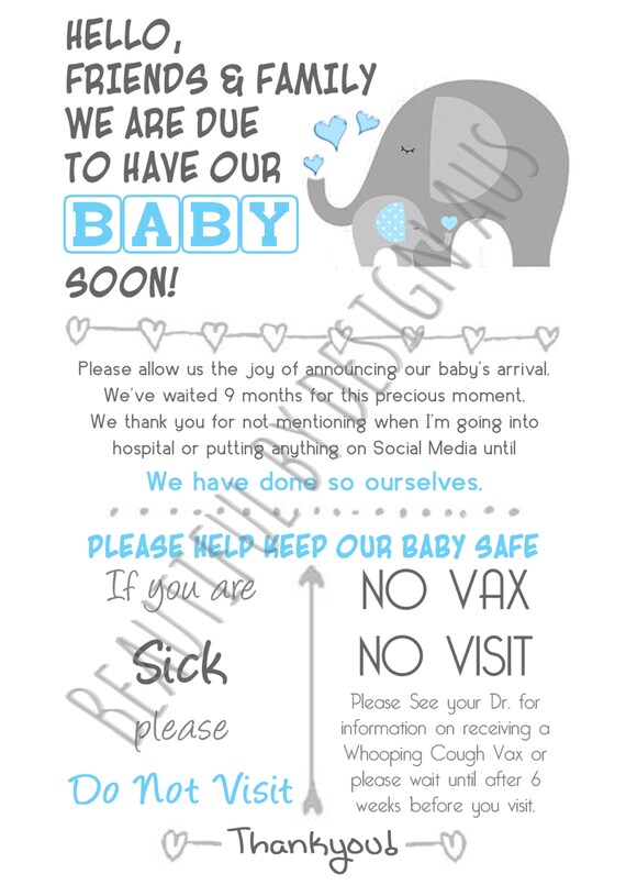 social media birth announcement