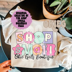 Shop Small CUSTOM Business Name Graphic | PNG | Retro Graphic