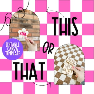 Editable Canva Template - This or That Engagement Template - FB Group Editable Engagement Photo