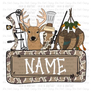 Hunting Name Plate PNG - Kids Name Plate Design - Add Your Own Name