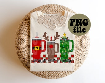 Jul PNG-fil - Dricka sprit i ljust vatten - Faux broderi