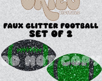 Namaakglitter | Glitter voetbal illustraties - groen en zwart - png-bestand