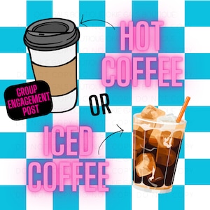 This or That Coffee Engagement Template - FB Group Engagement Photo