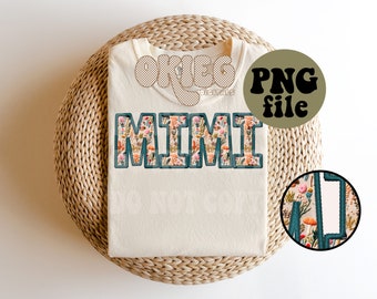 Faux Embroidery - Floral Mimi (teal)
