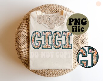 Faux Embroidery - Floral Gigi (teal)