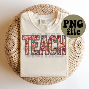 Faux Embroidery - Floral Teach