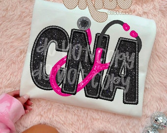 Faux Embroidery - Faux Glitter - PNG file - CNA