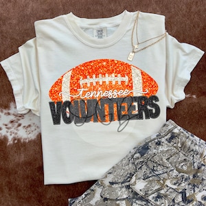 Vols PNG - Vols Fútbol con lentejuelas PNG - Tennessee PNG - Fútbol de moda - Descarga instantánea