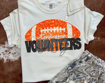 Vols PNG - Vols Sequin Football PNG - Tennessee PNG - Trendy Football - Instant Download
