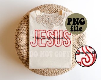Faux Tinsel Jesus Is The Reason - Christmas PNG file