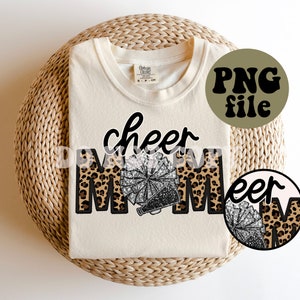 Faux Embroidery | Faux Glitter | Cheer Mom - PNG File