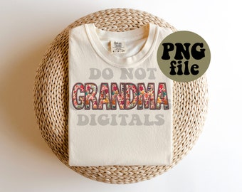 Faux Embroidery - Floral Grandma