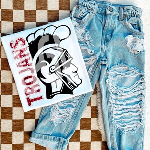 Imitatieborduurwerk - imitatieglitter - TROJANS - mascotte, png PNGEgg