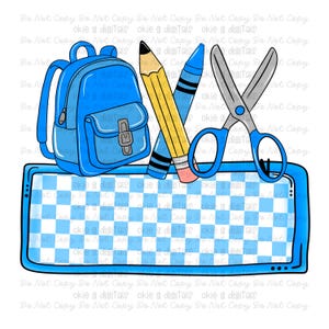 Back to School Name Plate PNG - Kids Name Plate Design - Add Your Own Name