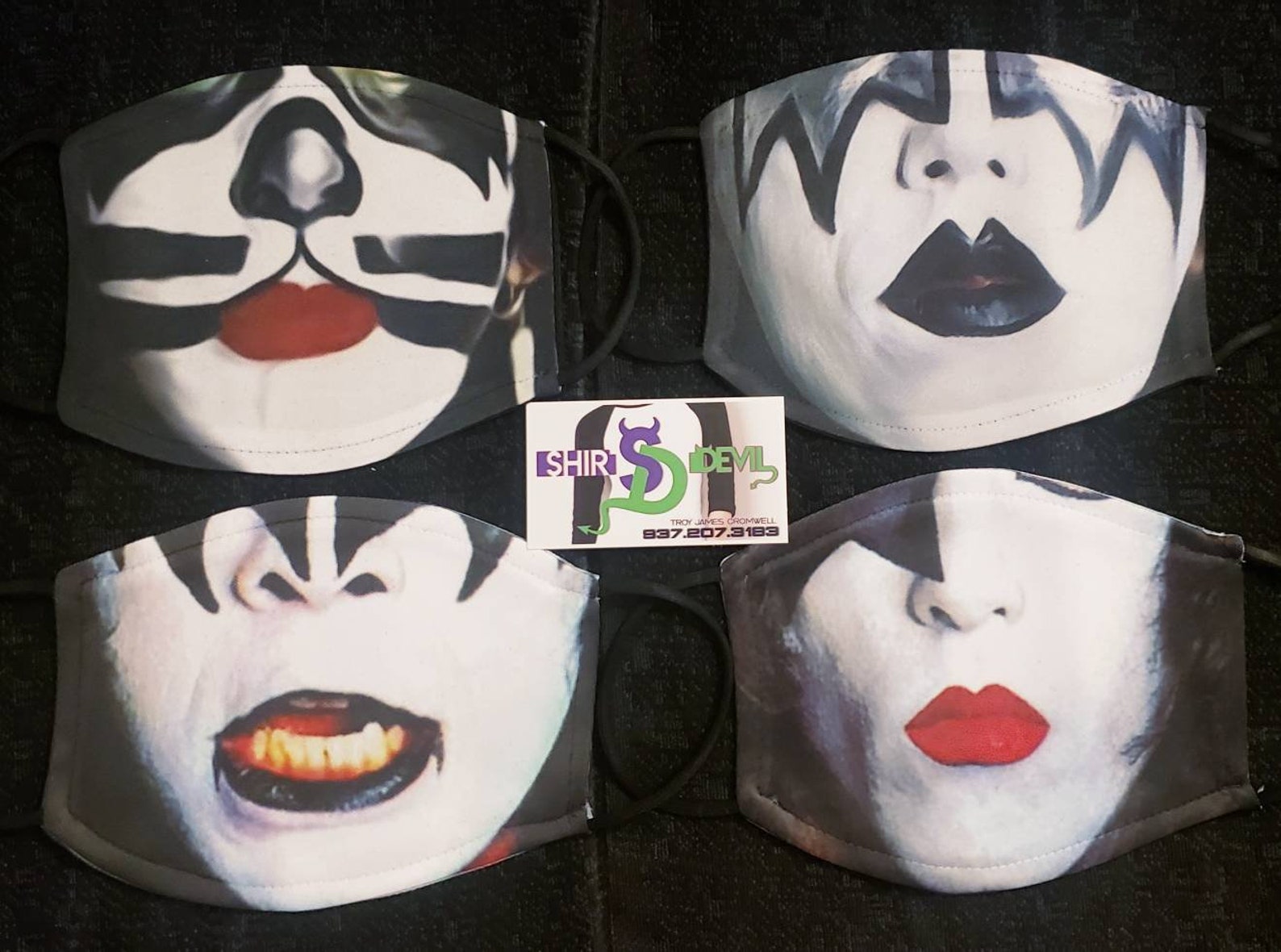 KISS Dynasty Era Face Masks KISS Masks Ace Gene Peter Paul Etsy