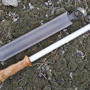 Ceramic Honing Rod Sharpening Super Fine with leather case