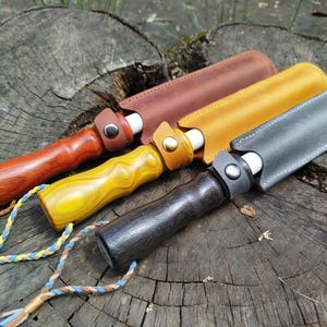 Ceramic Honing Rod Sharpening Fine with leather case - Knife sharpening - from Ukraine