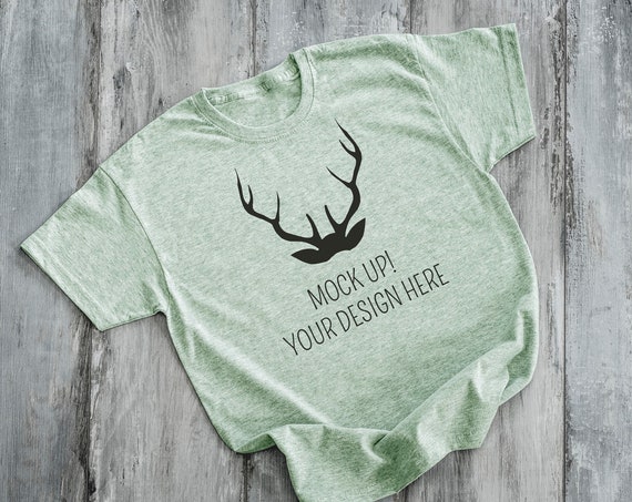 T-Shirt Mockup Green T-Shirt Mockup Styled
