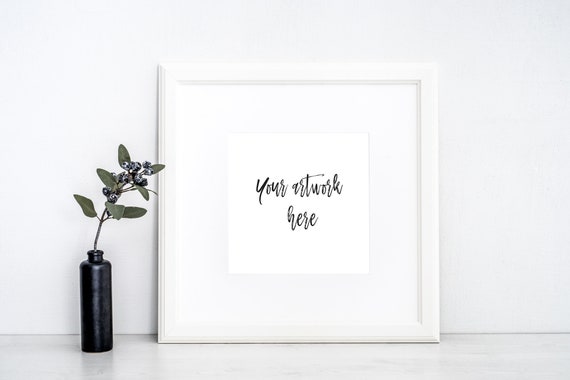 Frame Mockup Wall Art Mockup Styled Mock Up Photo White Etsy