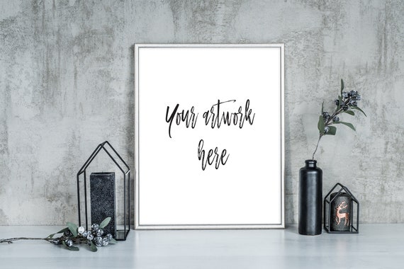 Frame Mockup Styled Frame Mock Up Photo Wall Art Mockup Etsy