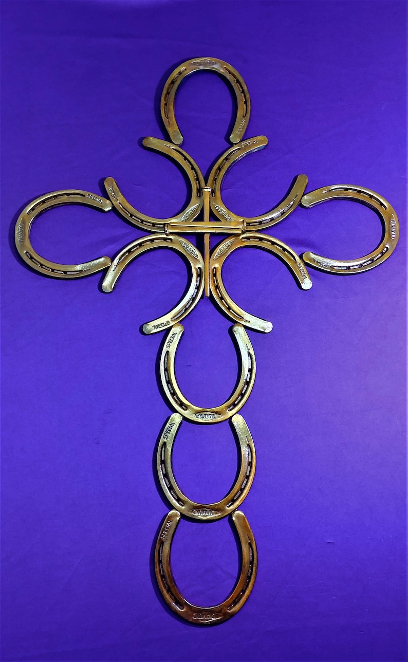 Horseshoe & Nail Cross Etsy