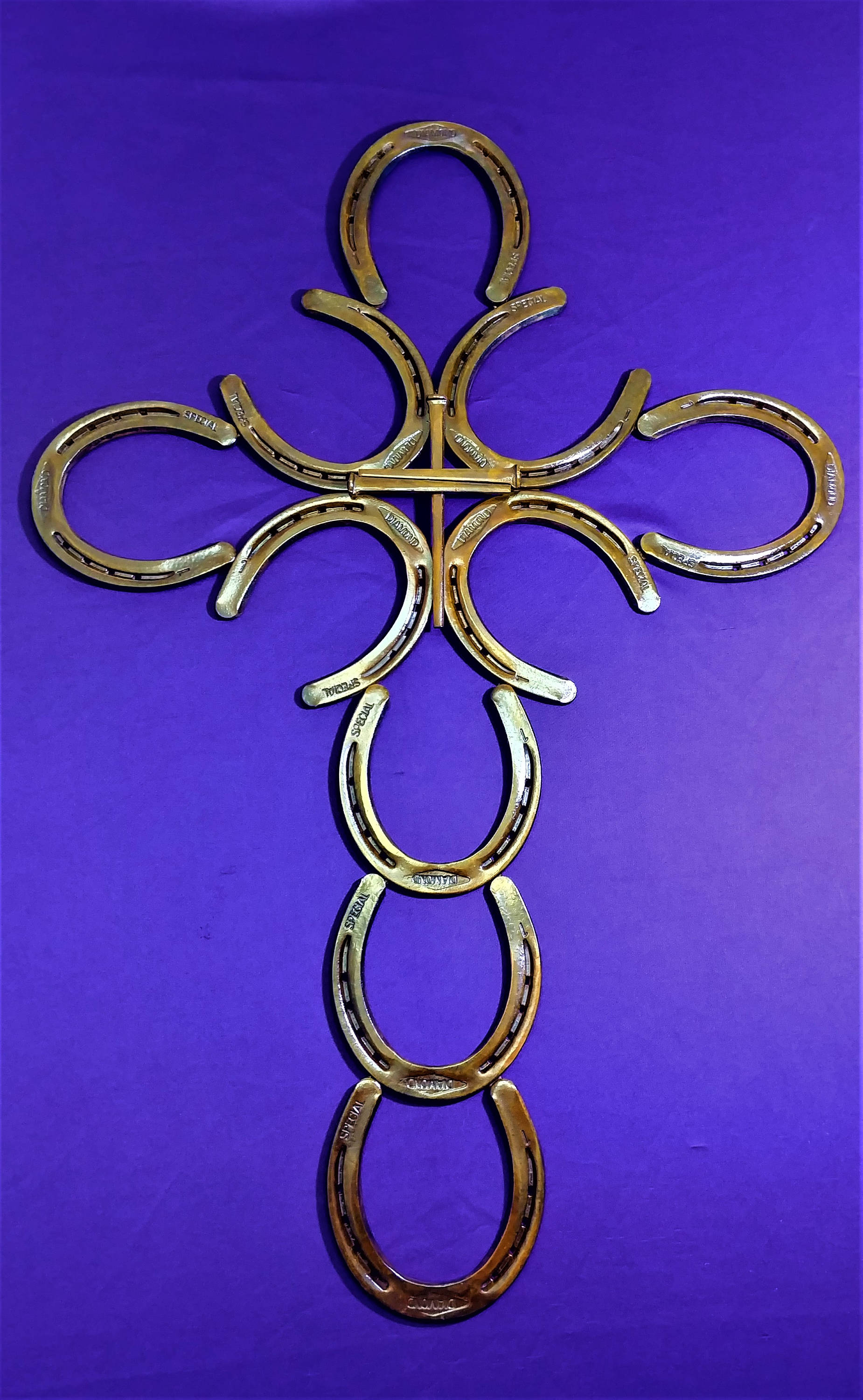 Horseshoe & Nail Cross Etsy