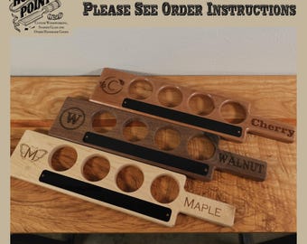 Custom Engraved Wood Beer Flight Board, Walnut Maple Cherry Tasting Set Gifts