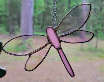 Handcrafted Stained Glass Dragonfly Suncatcher – Colorful Window Hanging Decor