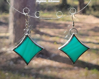Handmade stain glass earrings - Star shape - various colors