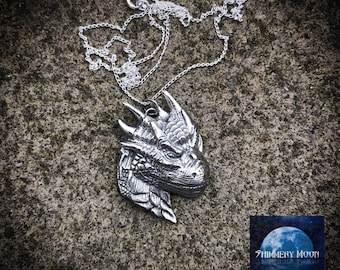 Draco Portrait Pendant - Dragonheart - Sean Connery Tribute - Sterling Silver
