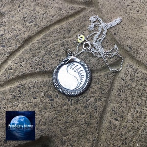 Ouroboros/Aes Sedai - Wheel of Time inspired - Sterling Silver Serpent pendant