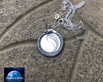 Ouroboros/Aes Sedai - Wheel of Time inspired - Sterling Silver Serpent pendant