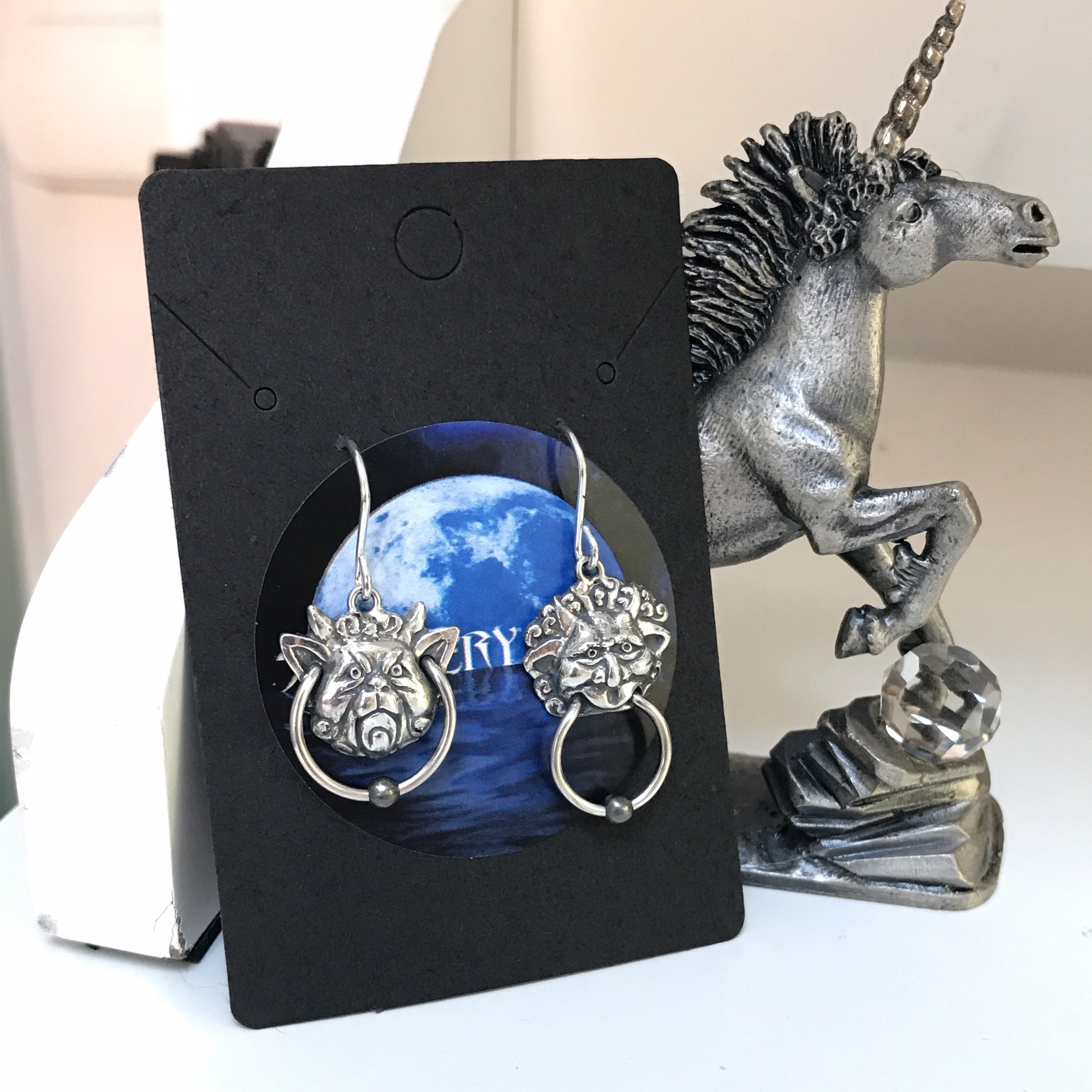 Sterling Silver Door Knocker Earrings - Etsy