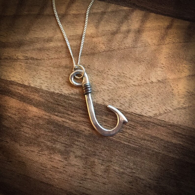 Sterling Silver Fish Hook Pendant Image 0