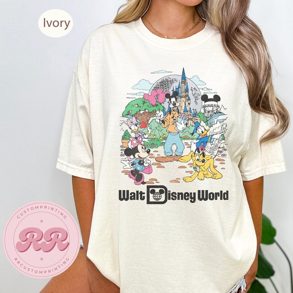 Vintage Walt Disneyworld Comfort Colors Shirt, Vintage Disneyworld Shirt, Mickey And Friends Shirt, Retro Disney Shirt, Disney 2024 Trip