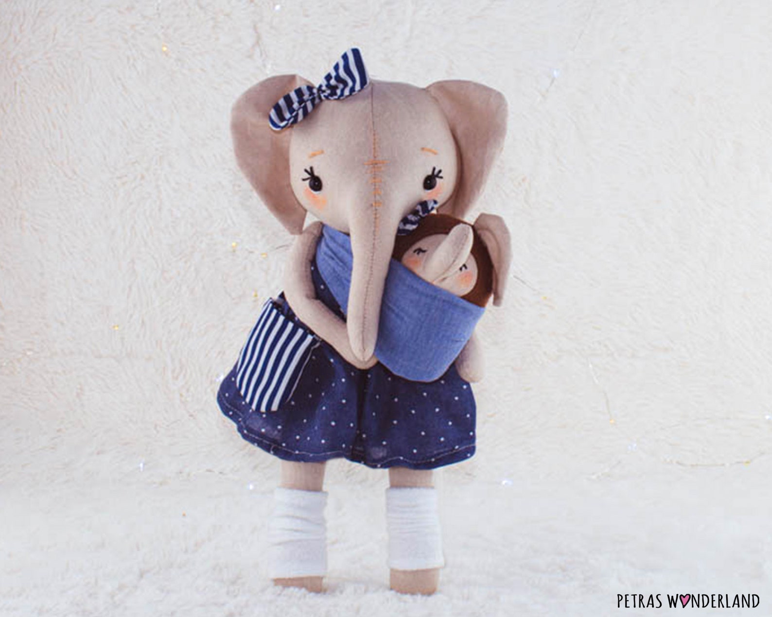 Elephant Rag Doll Sewing Pattern PDF DIY Video Tutorial to Etsy
