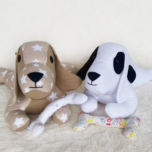 Lazy Dog - Stuffed Animal PDF Sewing Patterns and Tutorials, Stuffed Puppy Dog DIY Toy Pattern Instant Download Soft toys E - pattern sewing