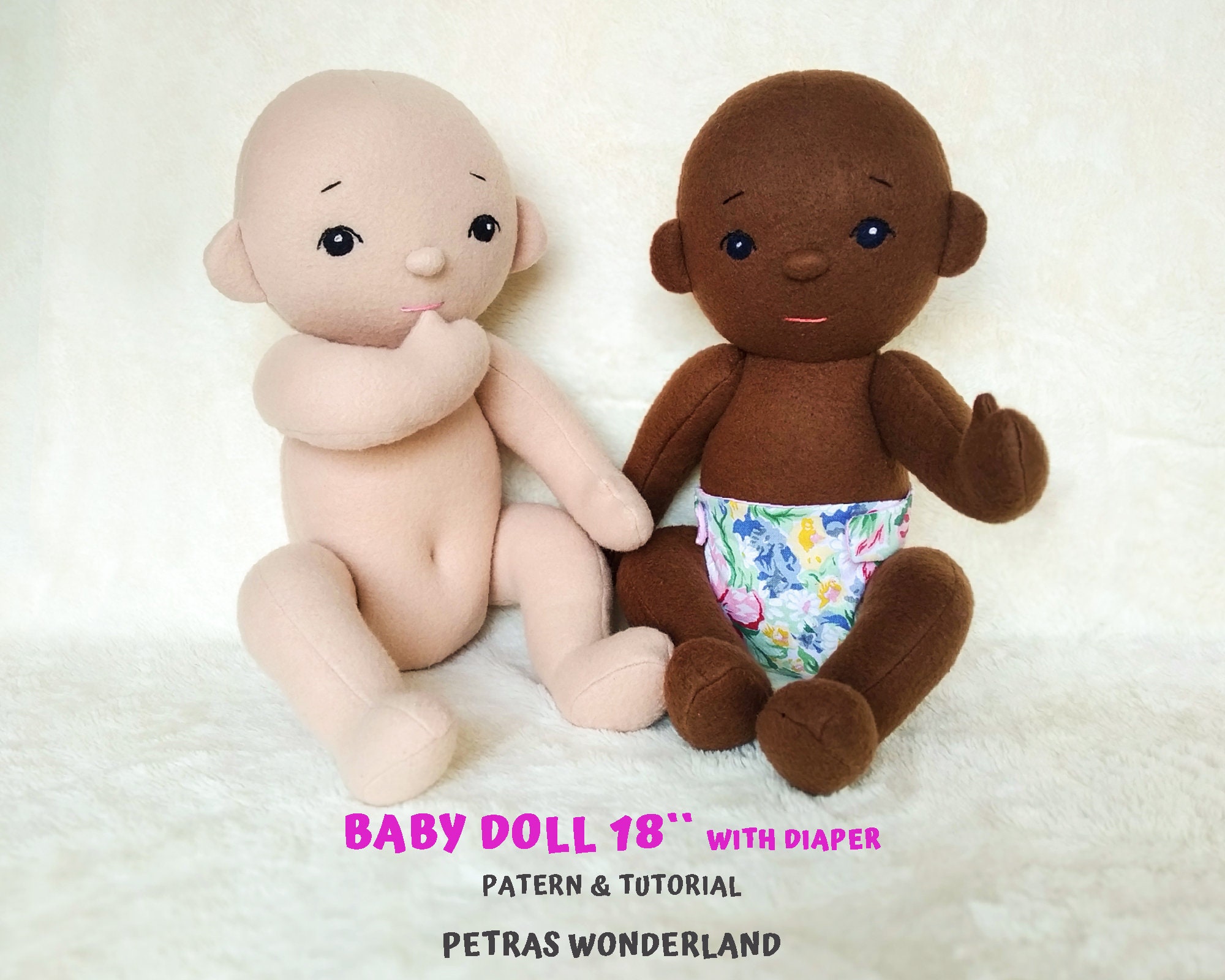 PDF Baby Doll Pattern and Tutorial 18 Soft Doll Pattern with | Etsy