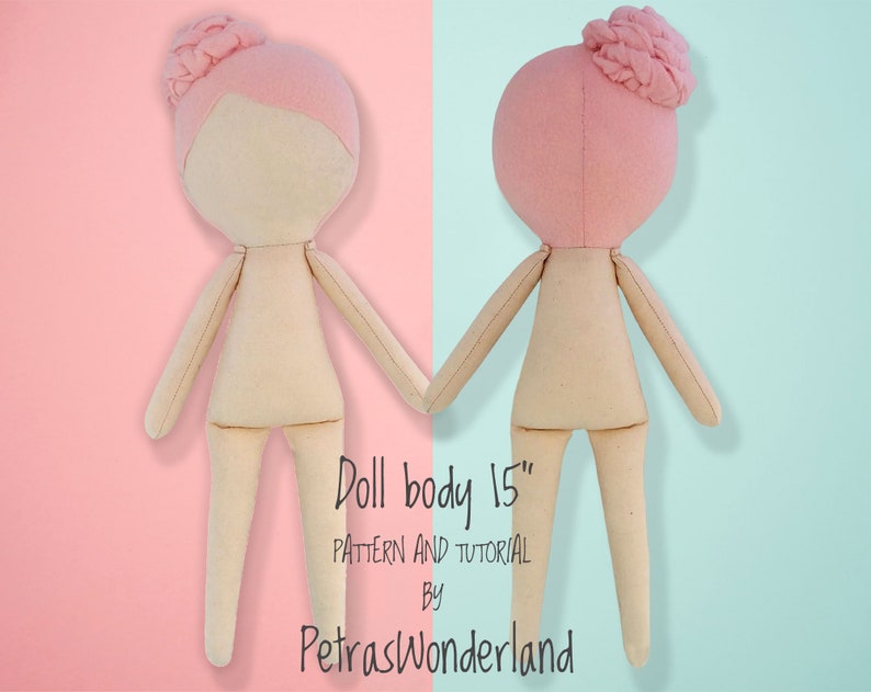PDF Sewing Tutorial for Cloth Doll Pattern 15 Soft Doll image 0