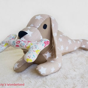 Lazy Dog - Stuffed Animal PDF Sewing Patterns and Tutorials, Stuffed Puppy Dog DIY Toy Pattern Instant Download Soft toys E - pattern sewing