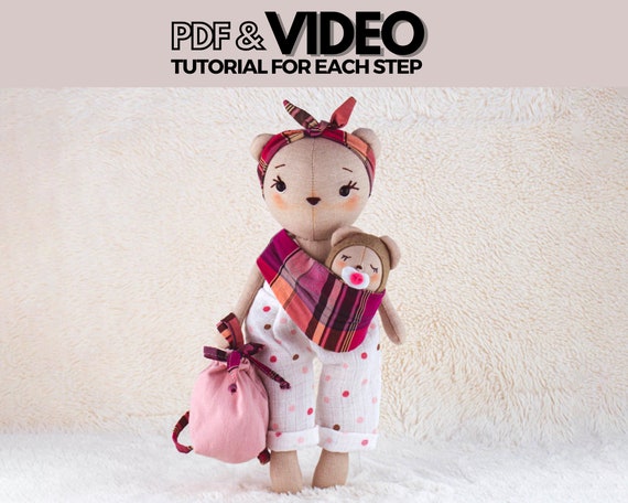 Video]Teddy bear plush sewing pattern & tutorial - Teddy Supplies